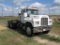 1983 Mack Econodyne Semi with Good 11 R 24.5 Tires, 6-Speed, AC and Low Mileage