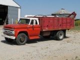 1965 Chevy C 60 With 16’ Bed, Good 9.00 X 20 Tires with Westfield Drill Fill Auger, New Bed Tarp