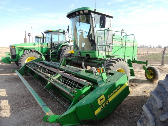 JD 4890 Swather w/16’ 890 Header, 2543 Eng. Hrs., 1930 Sep. Hrs., SN:130.188