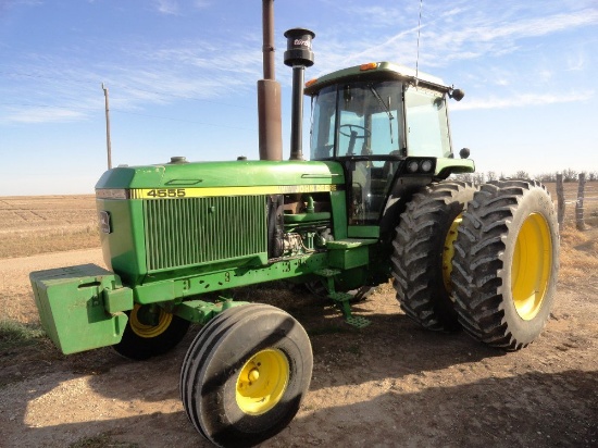 JD 4555 Tractor, 18.4x42 Duals, 4414 Hrs. on Rebuilt Engine, QR Trans., 3-Pt. PTO, 3-Hyd., SN:2711