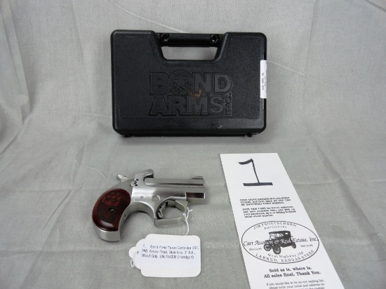 Bond Arms Texas Defender 357, NIB, Never Fired, Stainless, 3” Bbl., Wood Gr