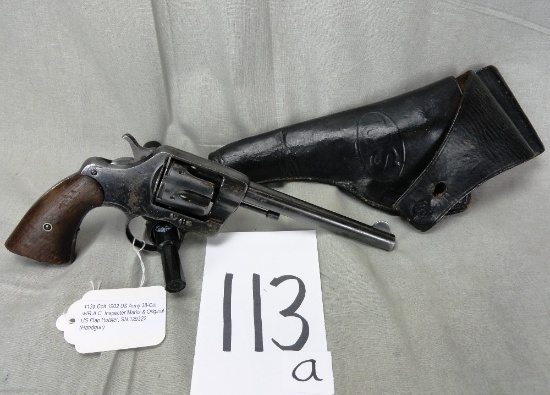 Colt 1902 US Army 38-Cal. w/R.A.C. Inspector Marks & Original US Flap Holst