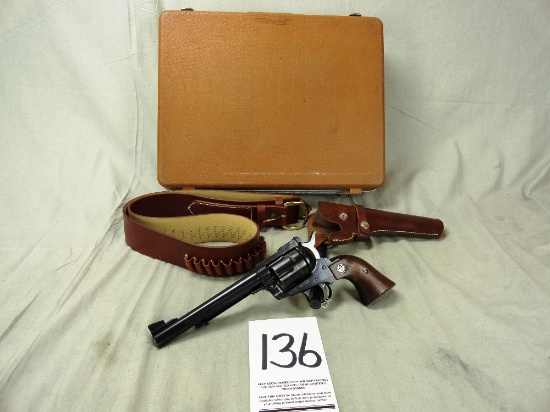 Ruger 357 Magnum Cal., New Model Blackhawk, Holster + Shell Belt, Like New,