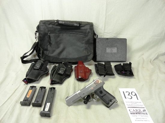 Ruger 9mm Auto P85MKII, (4 High Cap Clips) NIB w/Holster & Shooting Bag, SN
