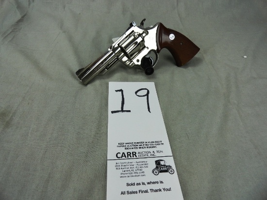 Colt Trooper MK3, 357 Mag, Nickel, 4” Bbl., Wood Grips, SN:J49527 (Handgun)