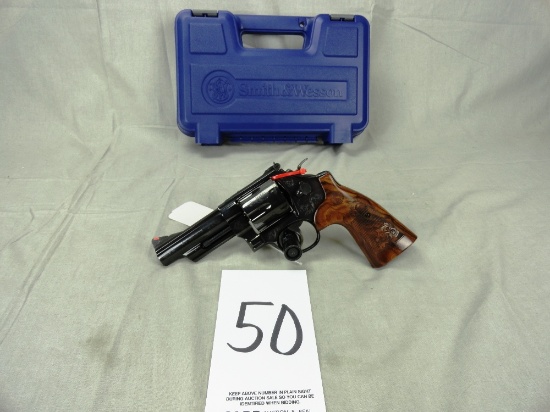 S&W 29-10, 45 Mag, NIB/Never Fired, Blue, 4” Bbl., Wood Grips, Factory Engr