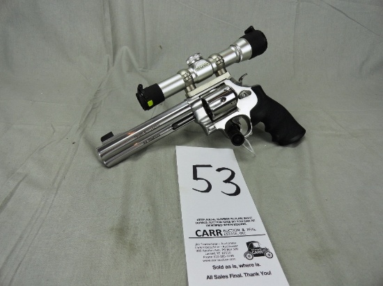 S&W 629-4, 44 Mag, Stainless, 6” Bbl., Rubber Grips, Simmons Scope, 629 Cla