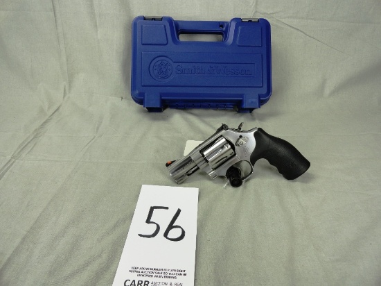 S&W 686-6, 357, Blue Plastic Case, Stainless, 3” Bbl., Wood  & Org. Rubber
