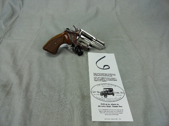 Colt Cobra 38, Nickel, 2” Bbl., Wood Grips, N55322 (Handgun)