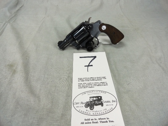 Colt Detective Special, 38 Spl., Blue, 2” Bbl., Wood Grips, Needs Timed, SN