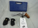 Colt Anaconda 44 Mag, Blue Plastic Case, Stainless, 6” Bbl., Wood Grips, (2