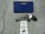 Colt Anaconda 45 Colt, Blue Plastic Case, Bright Stainless, 6” Bbl., Rubber