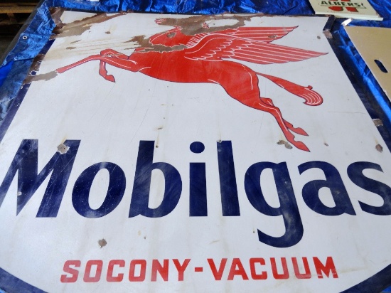 Mobil Gas Pegasus Socony-Vacuum 6' x 6' – I.R. 39 Double Sided Porcelain