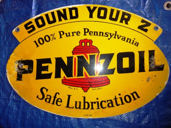 Pennzoil “Sound Your Z” Porcelain, 16 1/2" x 12"