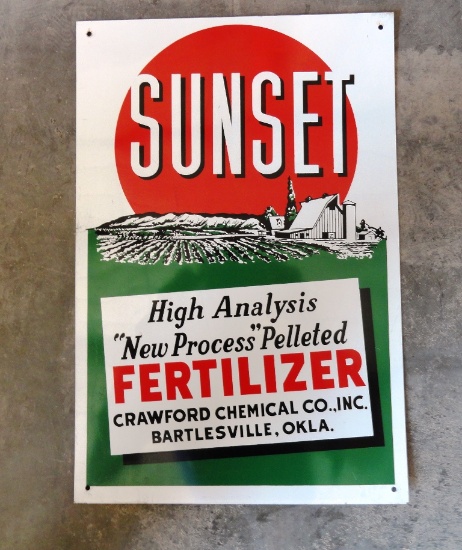 Sunset Fertilizer, Tin, 18" x 12"