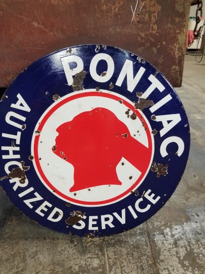 42" Porcelain Pontiac Sign