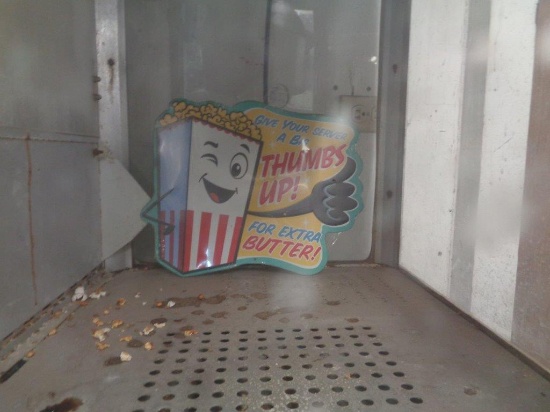 Popcorn Machine – Works – Sign Inside Is Included