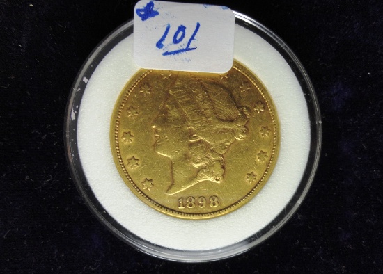 1898 U.S. $20 Dollar Liberty Gold Pc XF