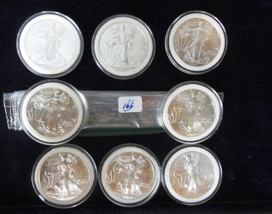 (8) 2014 U.S. Silver Eagle Dollars