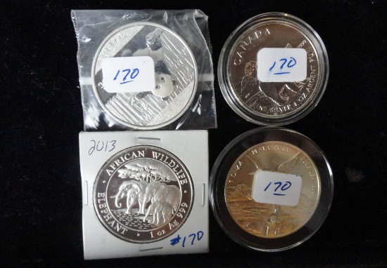 (4) Silver 1oz. Rounds