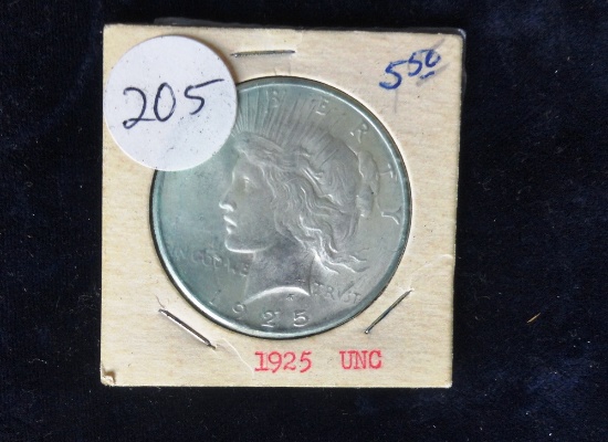1925 Unc. Peace Dollar