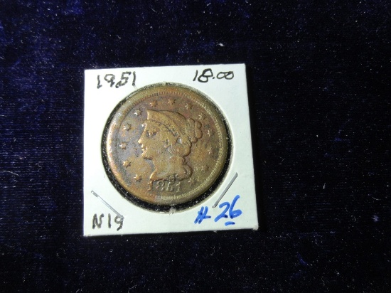1851  Large Cent