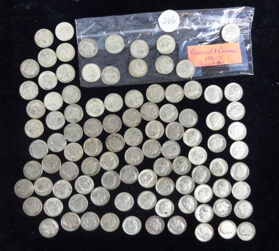 (100) 1960’s Silver Roosevelt Dimes