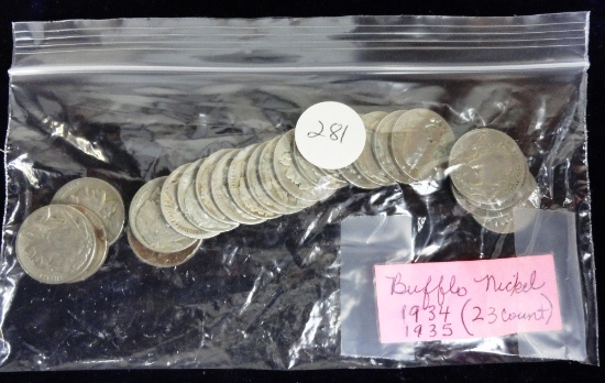 (23) 1934-1935 Buffalo Nickels
