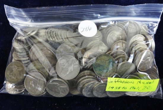 (142) 1940-1963 Jefferson Nickels