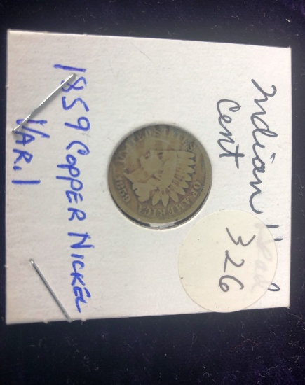 1859 Copper Nickel Variety-1 Indian Head Cent