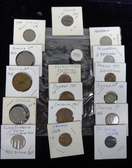 (16) Misc. Foreign Coins