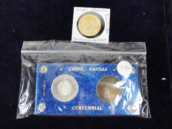 Lyons & Kansas Centennial Coins