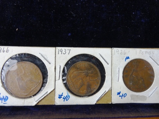 1936, 37, 66 British Large Penny
