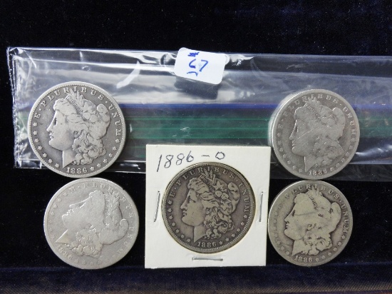 (4) 1886 O – 1886 Morgan Dollars