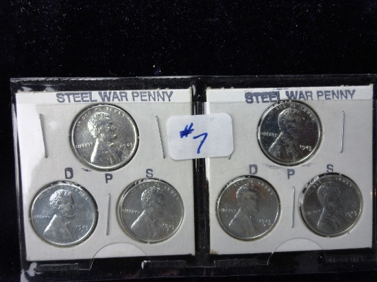 1943 Steel War Penny Set, All Mints