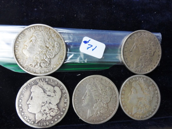 (3) 1889 O – 1889 Morgan Dollars