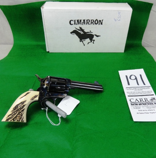 Cimarron Frontier, 4” Bbl, 44WCF, Black/Bone Revolver, SN:E440959 w/Box (Ha