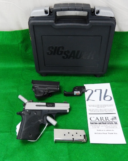 Sig Sauer P938, 9mm w/Finger Grips & SIG Laser Sight, SN:52B111900, NIB (Ha