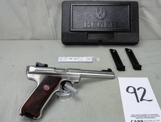 Ruger Ltd. Ed. Mark III Stainless 5½” Bull Bbl., 22LR Semi-Auto w/Mags & Sc
