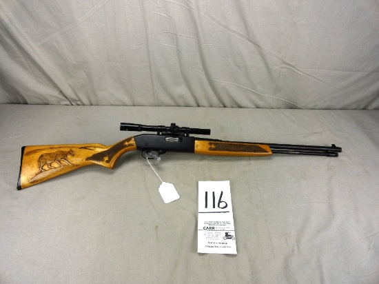 Ted Williams .22-Cal., Semi Auto Rifle, Mountain Lion Carved On Stock, SN:222474