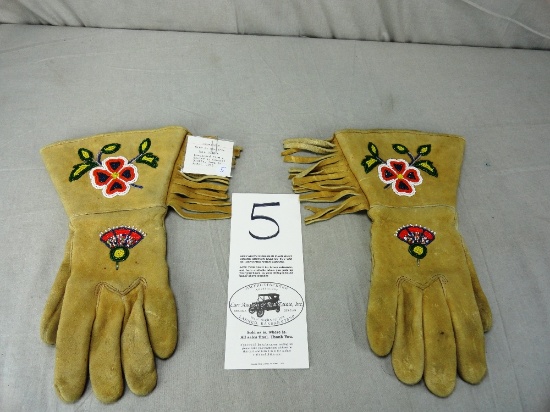 Beaded Gauntlet Gloves, Late 1920’s