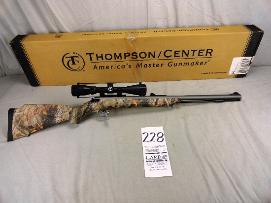 Thompson Center Impact (Black Powder) 50C ML, 26” Bbl., SN:8987, w/Thompson Center Scope & Box (EXEM