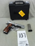 Sig Sauer 1911, 45 Auto Cal., CAB13 2-Tone, Crimson Trace Laser w/(2) Mags, Hardcase, As New, SN:54A