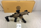 Sig Sauer MPX-9, 9mm Pistol, SN:62D008837 w/Crossfire Red Dot, NIB (Handgun)