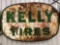 Kelly Tires Round One sided Metal sign