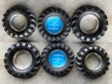 (6) Tire Ashtray Collection: Firestone, Goodyear, Hood Rubber Co., Dominion