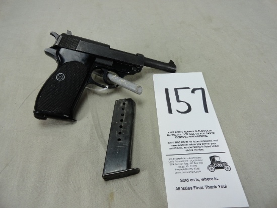 Walther P38, 9mm Pistol, SN:020325 w/Extra Mag (Handgun)