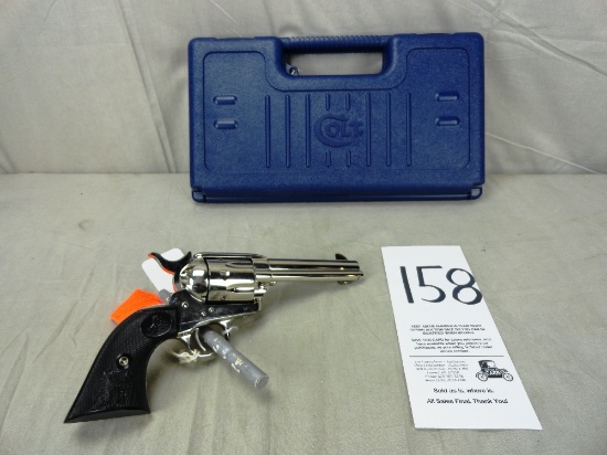 Colt SA Army 44-40, Nickel, Revolver, 4 3/4" Bbl., NIB, SN:S33062A (Handgun)