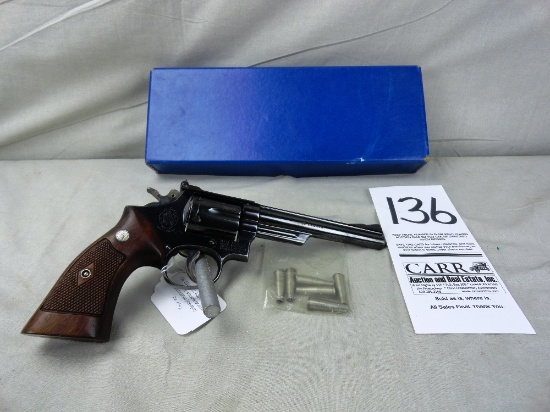 S&W M.53, 4-Screw, 6.5" Bbl., 22 rem jetCal. w/Inserts for 22LR w/Box, SN:K439544 (Handgun)