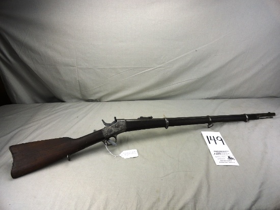 1872 Military Remington Rolling Block, 34" Bbl., Full Wood w/Ramrod, 44 Spanish Caliber, SN:918